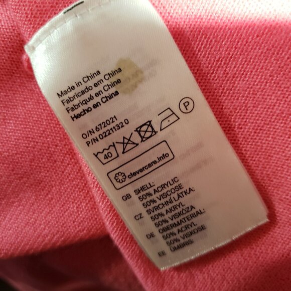 H&M Women's M Pink Tunic Sweater Lightweight Top Long Sleeve - Picture 6 of 6